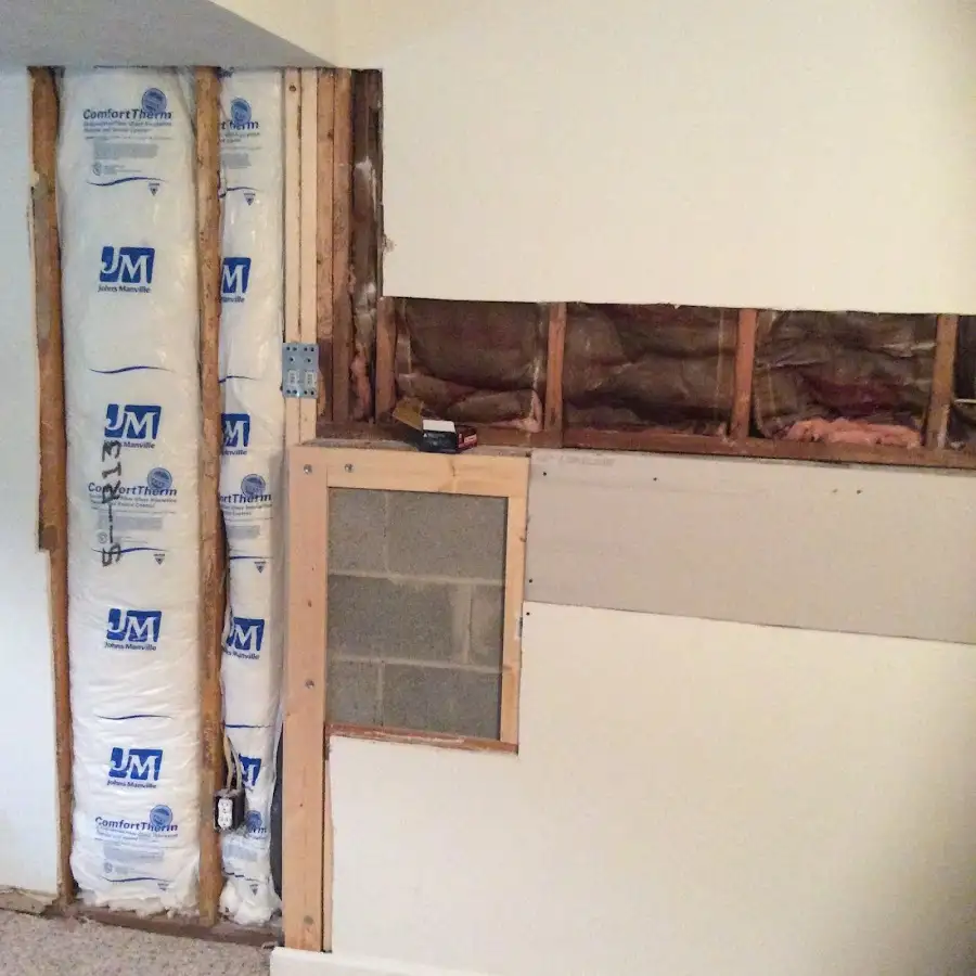 Wall insulation replacement during Structural Drying in Newington